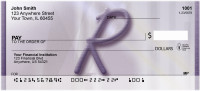 Prosperous Purple Monogram R Personal Checks | BBI-82