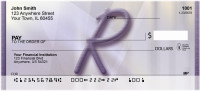 Prosperous Purple Monogram R Personal Checks | BBI-82