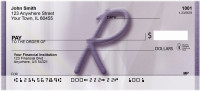 Prosperous Purple Monogram R Personal Checks | BBI-82