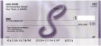 Prosperous Purple Monogram S Personal Checks | BBI-83