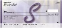 Prosperous Purple Monogram S Personal Checks | BBI-83