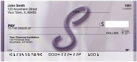 Prosperous Purple Monogram S Personal Checks | BBI-83
