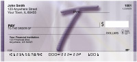 Prosperous Purple Monogram T Personal Checks | BBI-84
