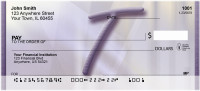 Prosperous Purple Monogram T Personal Checks | BBI-84