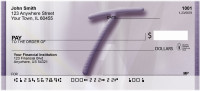 Prosperous Purple Monogram T Personal Checks | BBI-84