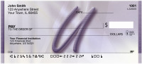 Prosperous Purple Monogram U Personal Checks | BBI-85