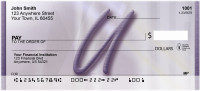Prosperous Purple Monogram U Personal Checks | BBI-85