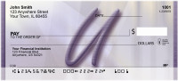 Prosperous Purple Monogram U Personal Checks | BBI-85