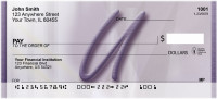 Prosperous Purple Monogram U Personal Checks | BBI-85