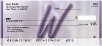 Prosperous Purple Monogram W Personal Checks | BBI-87