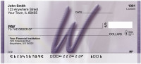 Prosperous Purple Monogram W Personal Checks | BBI-87