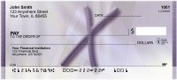 Prosperous Purple Monogram X Personal Checks | BBI-88