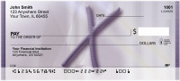Prosperous Purple Monogram X Personal Checks | BBI-88