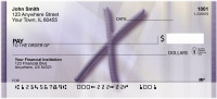 Prosperous Purple Monogram X Personal Checks | BBI-88