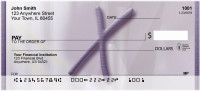Prosperous Purple Monogram X Personal Checks | BBI-88