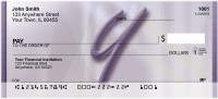 Prosperous Purple Monogram Y Personal Checks | BBI-89