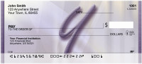 Prosperous Purple Monogram Y Personal Checks | BBI-89