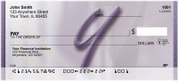 Prosperous Purple Monogram Y Personal Checks | BBI-89