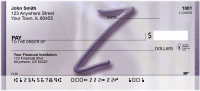Prosperous Purple Monogram Z Personal Checks | BBI-90