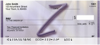 Prosperous Purple Monogram Z Personal Checks | BBI-90