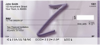 Prosperous Purple Monogram Z Personal Checks | BBI-90