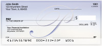 Softly Monogram P  Personal Checks | BBJ-07