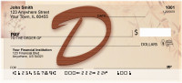 Strength And Longevity Monogram D Personal Checks | BBJ-21