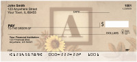 Sunflowers Monogram A Personal Checks | BBJ-44