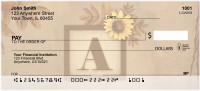 Sunflowers Monogram A Personal Checks | BBJ-44