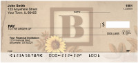 Sunflowers Monogram B Personal Checks | BBJ-45