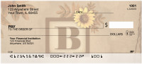 Sunflowers Monogram B Personal Checks | BBJ-45