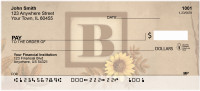 Sunflowers Monogram B Personal Checks | BBJ-45