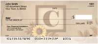 Sunflowers Monogram C Personal Checks | BBJ-46