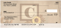 Sunflowers Monogram C Personal Checks | BBJ-46