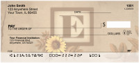 Sunflowers Monogram E Personal Checks | BBJ-48