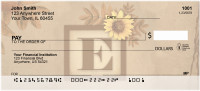 Sunflowers Monogram E Personal Checks | BBJ-48
