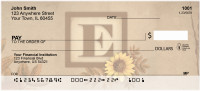Sunflowers Monogram E Personal Checks | BBJ-48