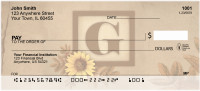 Sunflowers Monogram G Personal Checks | BBJ-50