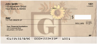 Sunflowers Monogram G Personal Checks | BBJ-50