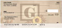 Sunflowers Monogram G Personal Checks | BBJ-50