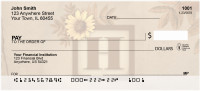 Sunflowers Monogram H Personal Checks | BBJ-51