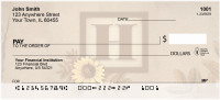 Sunflowers Monogram H Personal Checks | BBJ-51