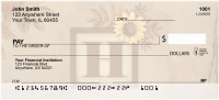 Sunflowers Monogram H Personal Checks | BBJ-51