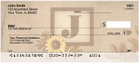 Sunflowers Monogram J Personal Checks | BBJ-53