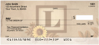 Sunflowers Monogram L Personal Checks | BBJ-55