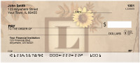 Sunflowers Monogram L Personal Checks | BBJ-55