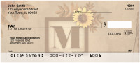 Sunflowers Monogram M Personal Checks | BBJ-56