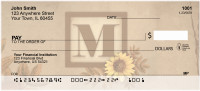 Sunflowers Monogram M Personal Checks | BBJ-56