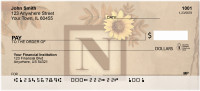 Sunflowers Monogram N Personal Checks | BBJ-57