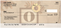 Sunflowers Monogram O Personal Checks | BBJ-58